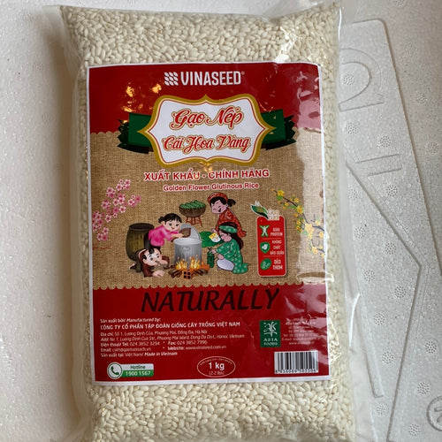 Roundgrain Glutinous Rice Nep Cai Hoa Vang 1Kg