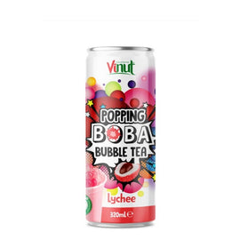 Vinut Popping Boba Bubble Tea - Lychee 320ml