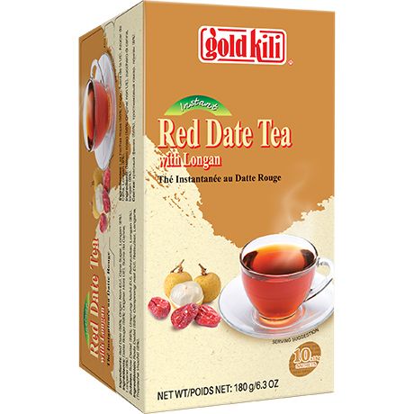 GOLD KILI šķīstošā sarkanā dateļu tēja ar Longan 180 GR