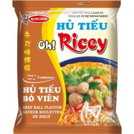 ACECOOK Instant Rice Noodles Beef Ball OR  70 GR