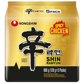 Instant Noodles Shin Ramyun Chicken 5 X 120 G NONGSHIM