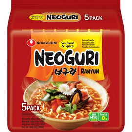 NONGSHIM ātri pagatavojamās nūdeles Neoguri Hot 120 GR X 5 IEPAKOJUMS
