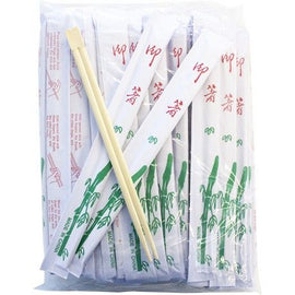 Chopsticks Bamboo White Wrap 23 cm  100 PCS