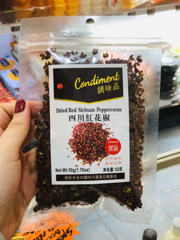 CONDIMENT Dried Red Sichuan Peppercorns 50GR