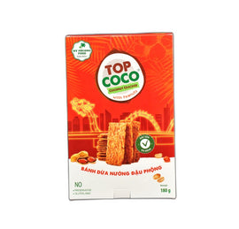 TOPCOCO kokosriekstu krekeris ar zemesriekstiem 180g VN