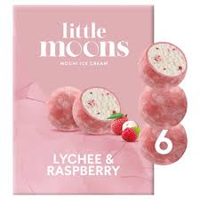 LITTLE MOONS Great Britain Mochi ice cream - lychee & raspberry fresh and fruity 192 g