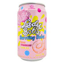 LADY BOBA Peach&Strawberry B.Tea 320ml TW