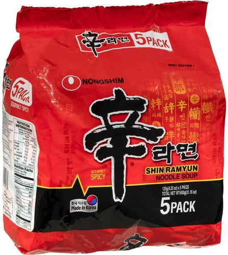 Instant Noodle Shin Ramyun 120 GR x 5 packs NONGSHIM